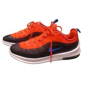 Nike Air Max Axis Orange Black Blue Logo Athletic Sneakers Shoes Size 7 Youth